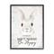 Stupell Industries Don't Worry Be Hoppy Easter Bunny Rabbit Pun Framed Giclee Art